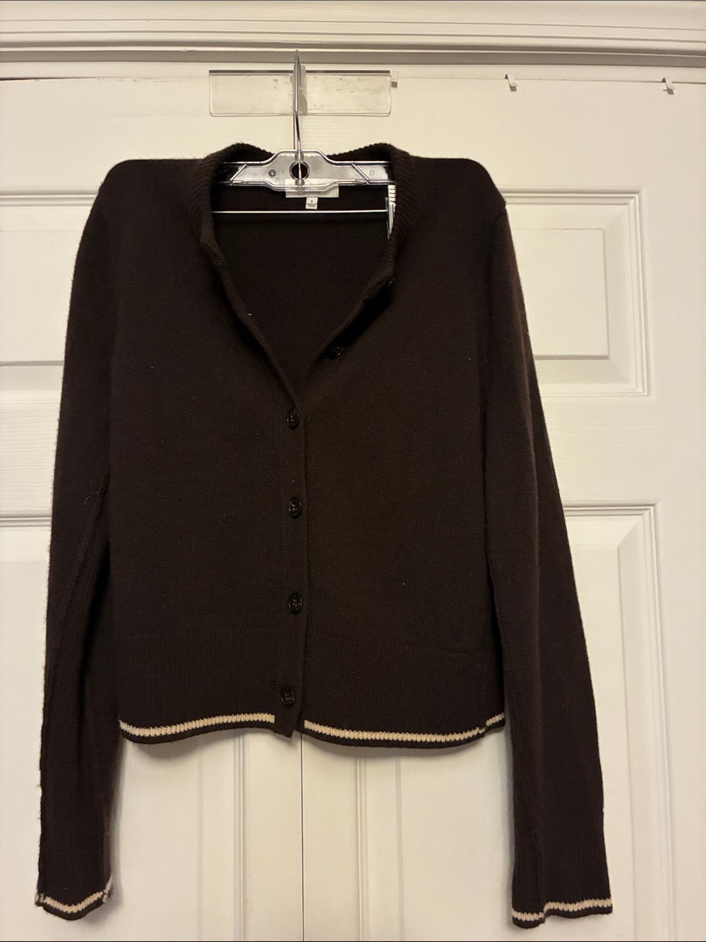 Madewell Cashmere Split Crewneck Cardigan Sweater NS663 FA25 Small